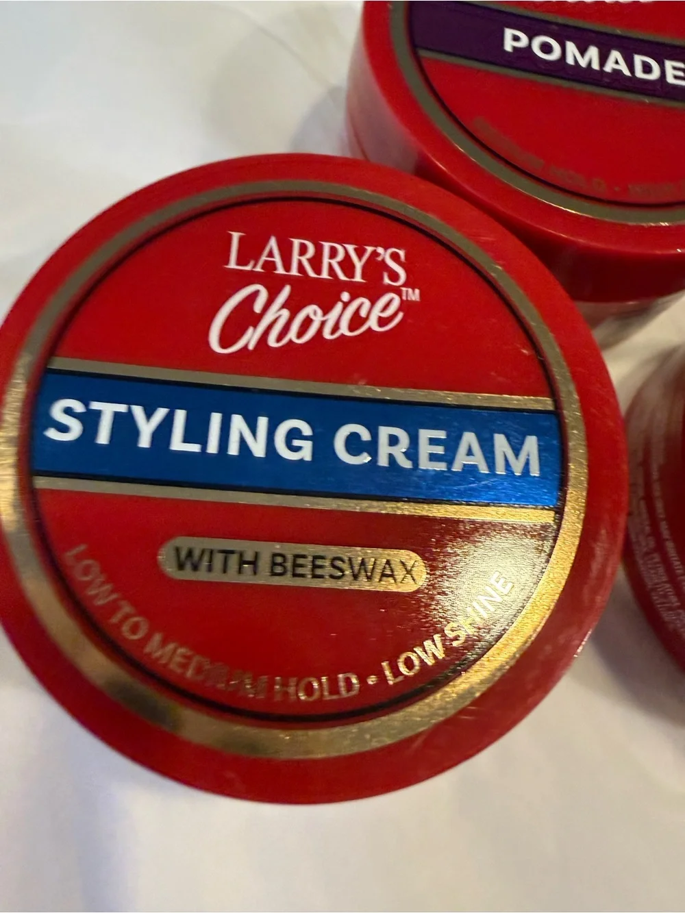 Larry's Choice Styling Cream, Pomade, and Fiber Wax Set